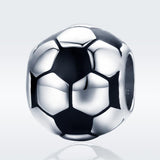 925 Sterling Silver Football Love Pendant Beads