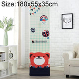 180x55x35cm Dark Grid Bear All-inclusive Fabric Dust Cover for Vertical Cabinet Ac