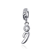 925 Sterling Silver Letter Pendant For Diy Bracelet Or Necklace Style - I