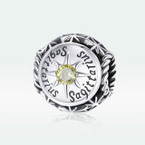 925 Sterling Silver Zodiac Beads For Diy Bracelets & Necklaces Sagittarius Style - Sagittarius
