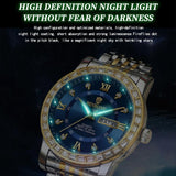 Diamond Dual-calendar Luminous Quartz Watch - B2202 - White Steel-White