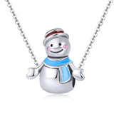 925 Sterling Silver Snowman Bead Pendant For Diy Bracelets & Necklaces