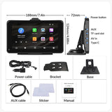 7 Wireless Carplay Car Navigator with Smart Driving Recorder