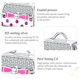 925 Sterling Silver Handbag Beads For Diy Bracelets & Necklaces