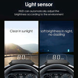 3.7 Inch Car Obd Hud Engine Failure Water Temp & Voltage Alarms