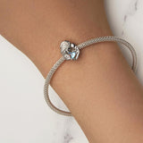 925 Sterling Silver Love Heart Pendant Necklace For Mother And Child