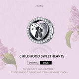 925 Sterling Silver Love Cat Heart Beads For Diy Bracelets & Necklaces