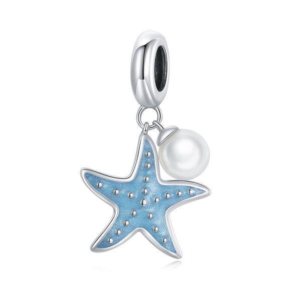 925 Sterling Silver Starfish Pendant For Diy Bracelets & Necklaces