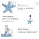 925 Sterling Silver Starfish Pendant For Diy Bracelets & Necklaces