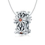 925 Sterling Silver Daisy Wreath Beads For Diy Bracelets & Necklaces