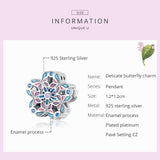 925 Sterling Silver Delicate Butterfly Bead For Bracelet / Necklace