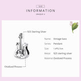 925 Sterling Silver Retro Bass Beads For Diy Bracelets & Necklaces