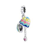 925 Sterling Silver Lucky Egg Pendant For Diy Bracelets & Necklaces