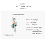 925 Sterling Silver Lucky Egg Pendant For Diy Bracelets & Necklaces