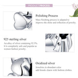 925 Sterling Silver Heart Beads For Diy Bracelets & Necklaces