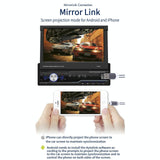 7 Inch Manually Retractable Car Mp5 Player With Mirror Link Fm Tf Card Usb Bluetooth Hands-Free Calling Reversing Trajectory & Cayplay
