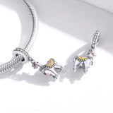925 Sterling Silver Adorable Alpaca Pendant For Diy Bracelets & Necklaces