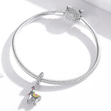 925 Sterling Silver Adorable Alpaca Pendant For Diy Bracelets & Necklaces