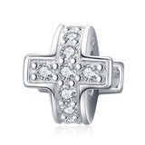 925 Sterling Silver Diy Cross Beaded Bracelet Accessories