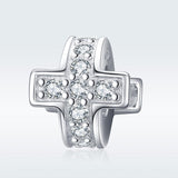 925 Sterling Silver Diy Cross Beaded Bracelet Accessories