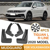 For Volkswagen Tiguan Lr-Line 2018-2020 4Pcs / Set Car Auto Soft Plastic Splash Flaps Fender Guard