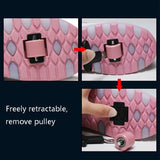 Rechargeable Light Wheel Skating Shoes for Kids - Size 36 Two-wheeled - Pink