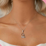 925 Sterling Silver Platinum Plated Love Letter Pendant