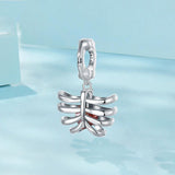 925 Sterling Silver Vintage Oxidized Rib Skull Pendant