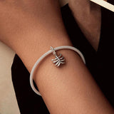 925 Sterling Silver Vintage Oxidized Rib Skull Pendant