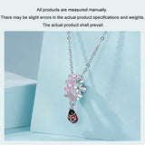 925 Sterling Silver Flower Ladybug Diy Beads Platinum Plated