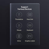 3-In-1 Usb Mini Hub Adapter For Multiple Devices - Black