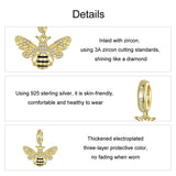 925 Sterling Silver Gold Plated Bee Bracelet Pendant