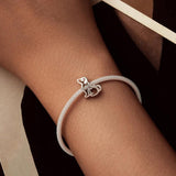 925 Sterling Silver Dog Bead Bracelet Cute & Hollow
