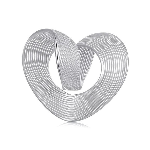 925 Sterling Silver Romantic Heart Diy Beads & Platinum