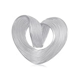 925 Sterling Silver Romantic Heart Diy Beads & Platinum