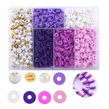 6 Piece Soft Pottery Beading Set For Diy Bracelets & Necklaces - Mixed