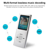 1.8 Inch Metal Mp4 Player + 16G Tf Card + Earphone + Cable - Black - With 8G Tf Card+Earphone+Cable