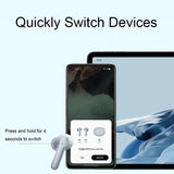 Wireless Active Noise-cancelling Earbuds for Music and Gaming - White