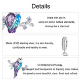 925 Sterling Silver Gradient Kingfisher Pendant In