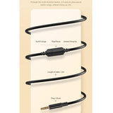 3.5Mm Stereo Wired Headset For Awei Gm-6 - Black