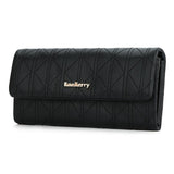 Large Capacity Magnetic Clutch Wallet for Women - Black