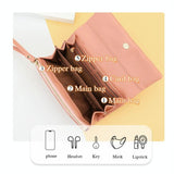 Large Capacity Magnetic Clutch Wallet for Women - Black