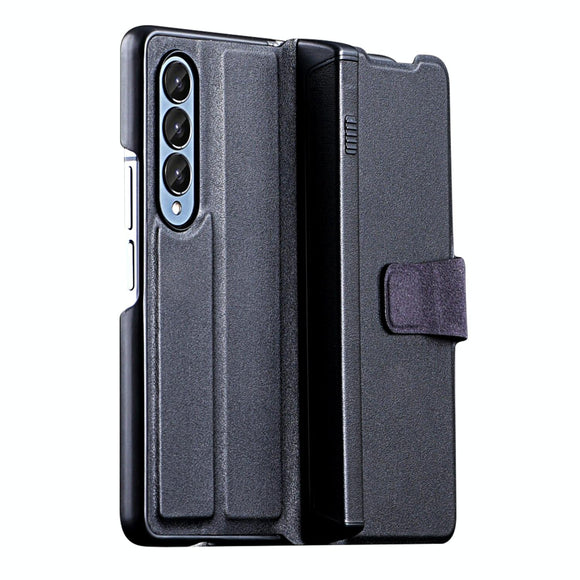 For Samsung Galaxy Z Fold4 5G Foldable Magnetic Phone Case With Pen Holder - Portable And Practical