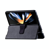 For Samsung Galaxy Z Fold4 5G Foldable Magnetic Phone Case With Pen Holder - Portable And Practical