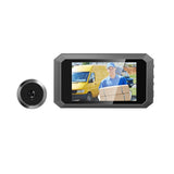 1080P Smart Digital Door Viewer With Night Vision - 3.97 Inch Wide Angle - Black