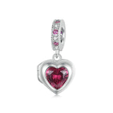 925 Sterling Silver Love Heart Pendant Diy Beads