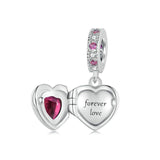 925 Sterling Silver Love Heart Pendant Diy Beads