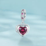 925 Sterling Silver Love Heart Pendant Diy Beads
