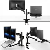 Adjustable Desktop Stand for 17-32 and 12-17 Monitors - Aluminum - Black