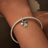 925 Sterling Silver Platinum Plated Zircon Tree Of Life Pendant